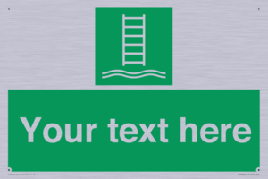 Custom sign safe condition Embarkation ladder